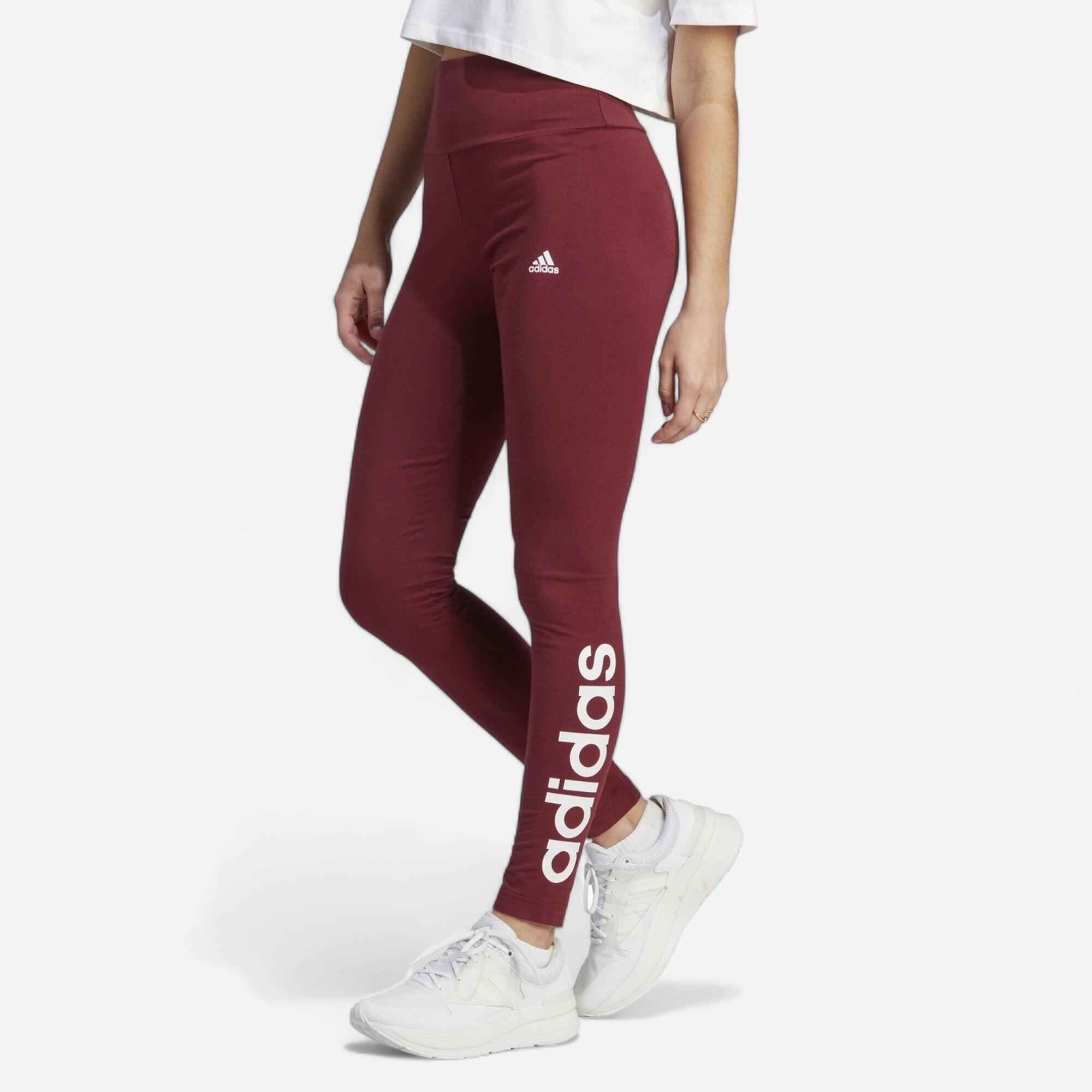 ADIDAS LEGGINGS DA ALLENAMENTO MORBIDI DA DONNA, ROSSO