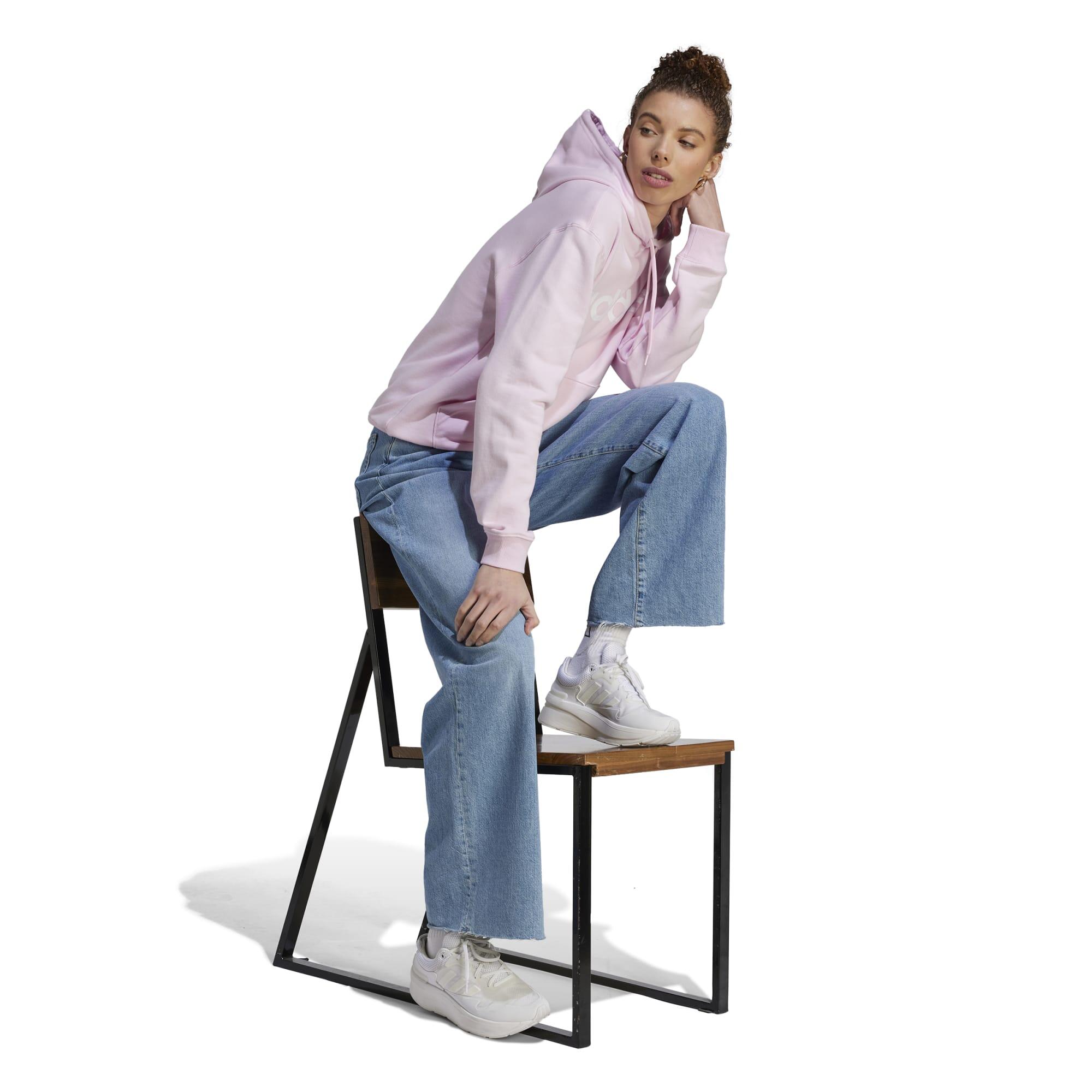 Women's Low-Impact Fitness Hoodie - Pink 4/5