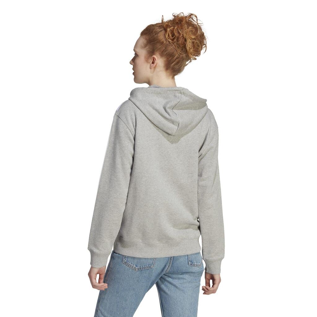 Moteriškas mažo intensyvumo treniruočių džemperis su gobtuvu, pilkas
