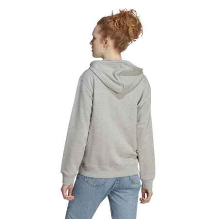 Moteriškas mažo intensyvumo treniruočių džemperis su gobtuvu, pilkas