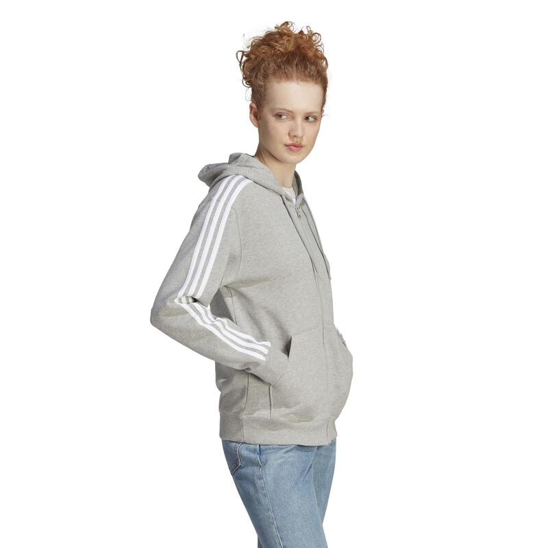Adidas Trainingsjacke mit Kapuze Damen grau ADIDAS - - DECATHLON