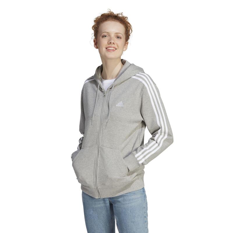 SWEAT-SHIRT A CAPUCHE DE FITNESS SOFT TRAINING ADIDAS FEMME GRIS