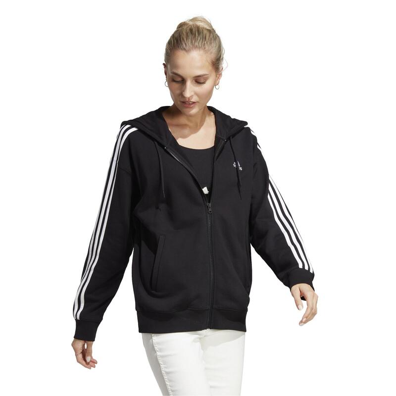 Adidas Trainingsjacke Damen mit Kapuze - schwarz