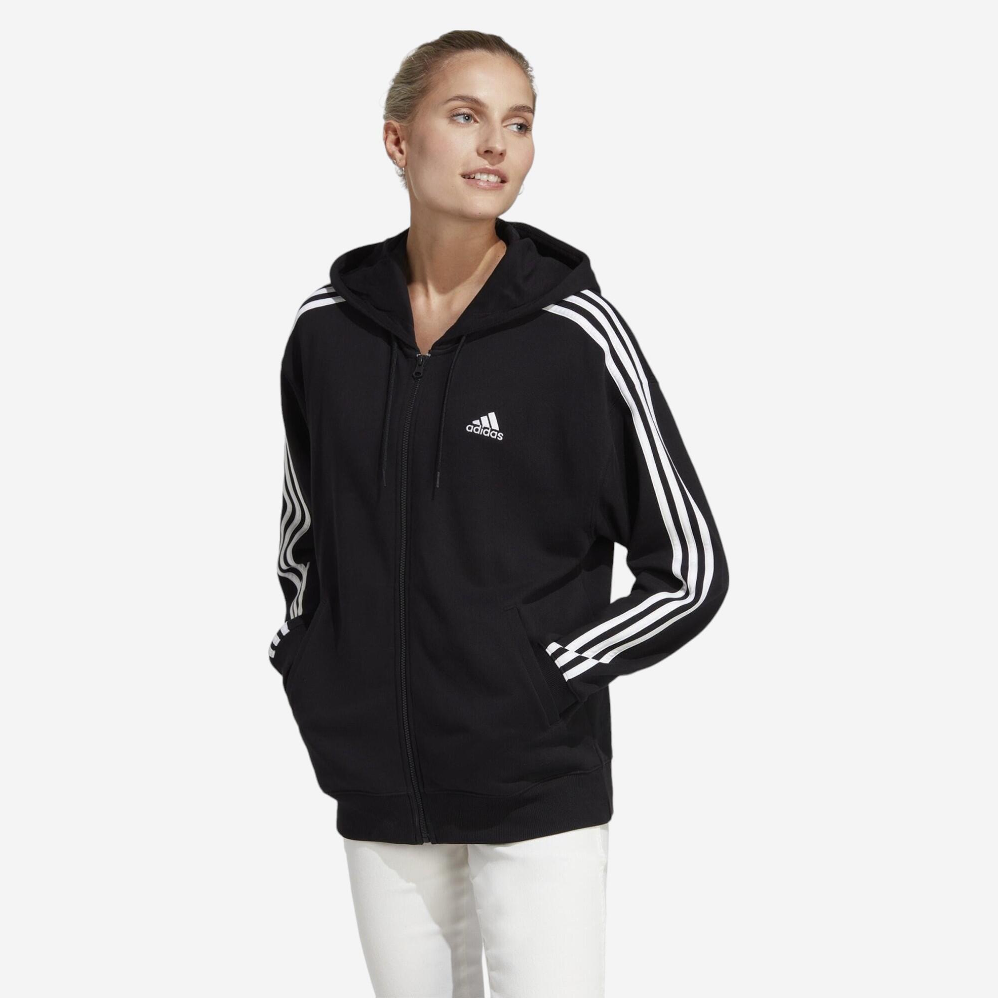 Adidas - Sweat-shirt A Capuche De Fitness Soft Training Adidas Femme Noir - Sweat-shirt - Panoplies Training Adultes - Blanc-noir - 32 3xs - Decathlon