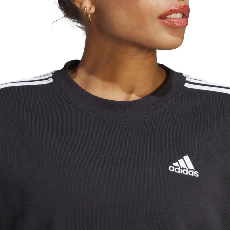 Sweater voor fitness en soft training dames zwart
