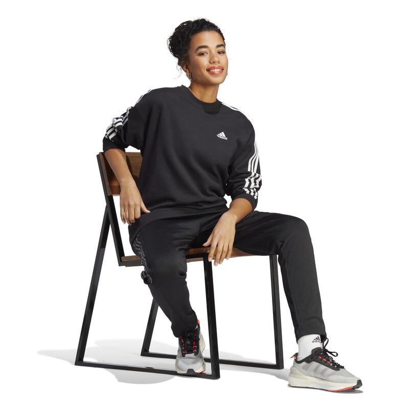 SWEATSHIRT DE FITNESS MULHER ADIDAS 3S PRETO