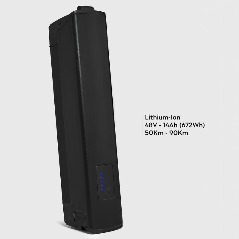 Bicicletă cargo electrică longtail încărcare spate R500E Verde deschis