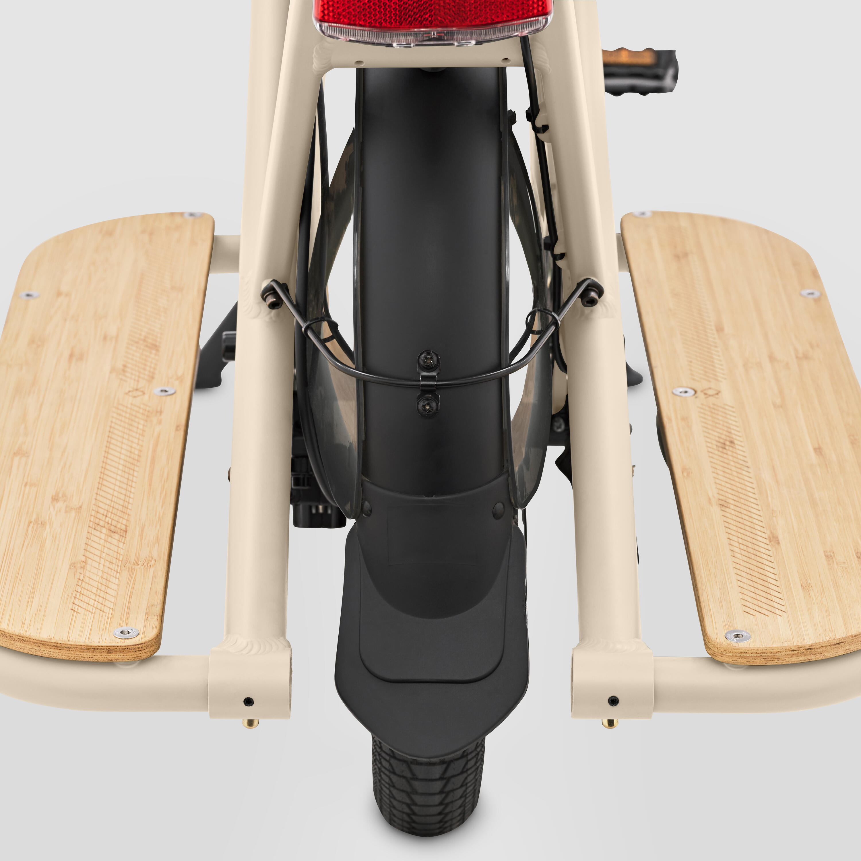 Rear Loading Electric Longtail Cargo Bike R500E - Beige 7/12