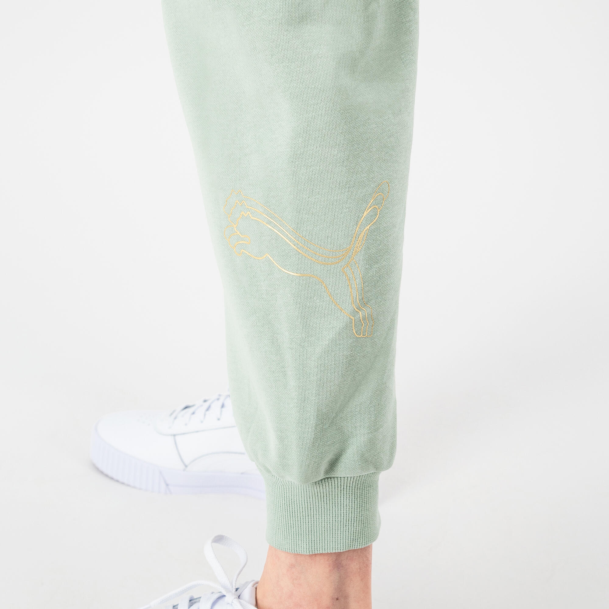 Pantalón Jogger Fitness Puma Mujer Verde 3/4