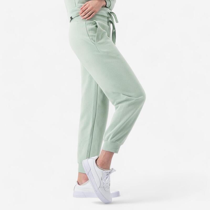 Pantalon jogging femme fitness PUMA vert