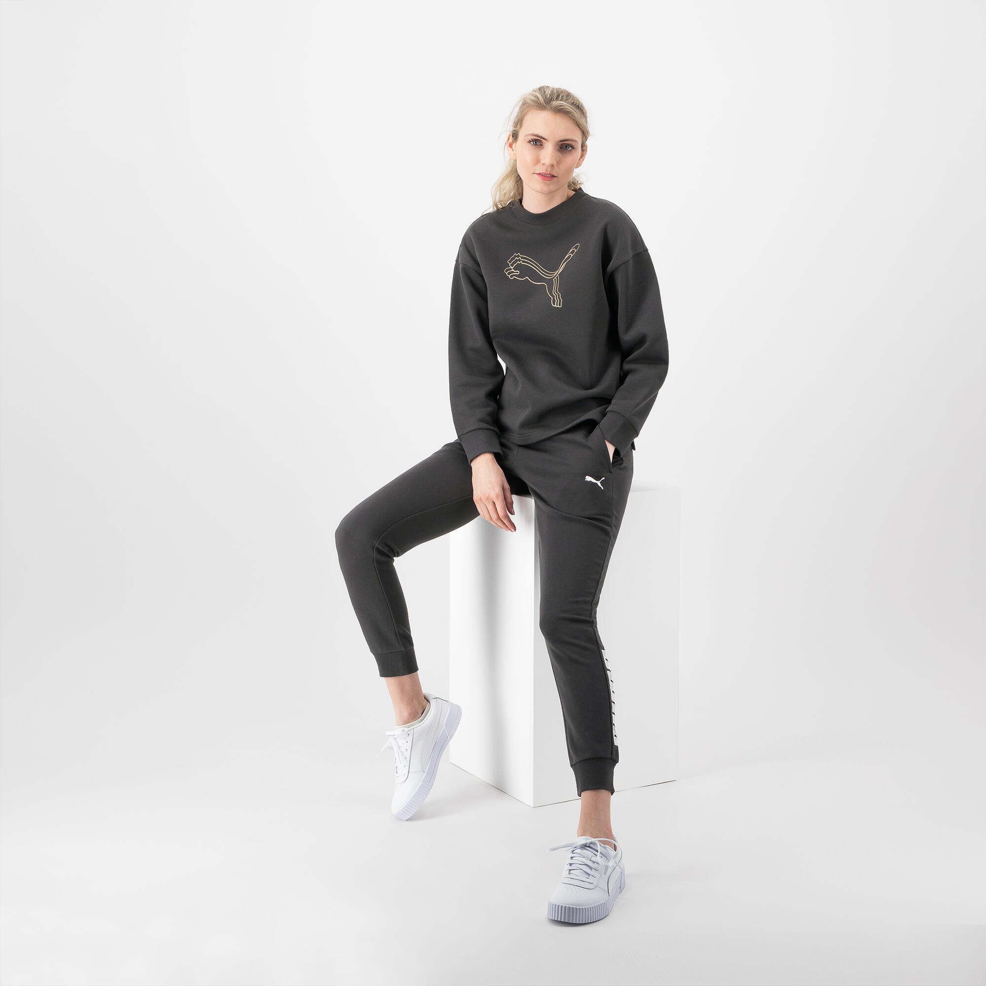 Women's slim fit pants PUMA black