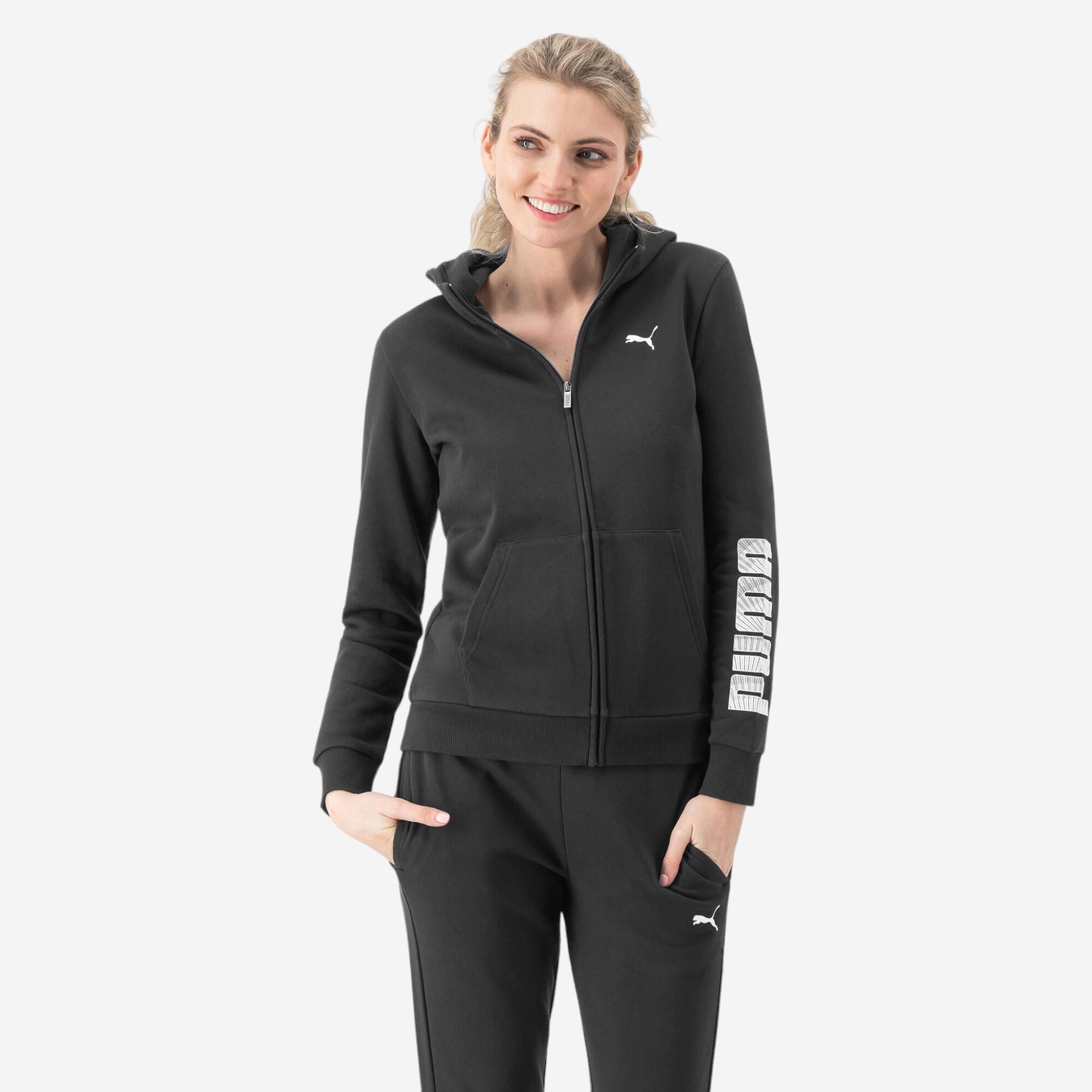 PUMA Women's Zip-Up Hoodie - Black