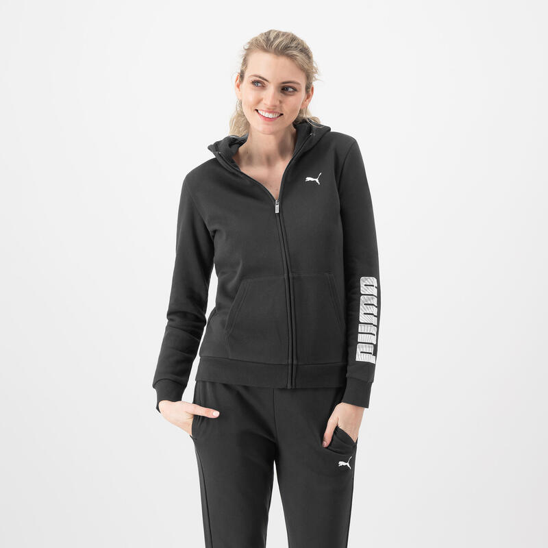 Sweat à capuche zippé PUMA femme noir