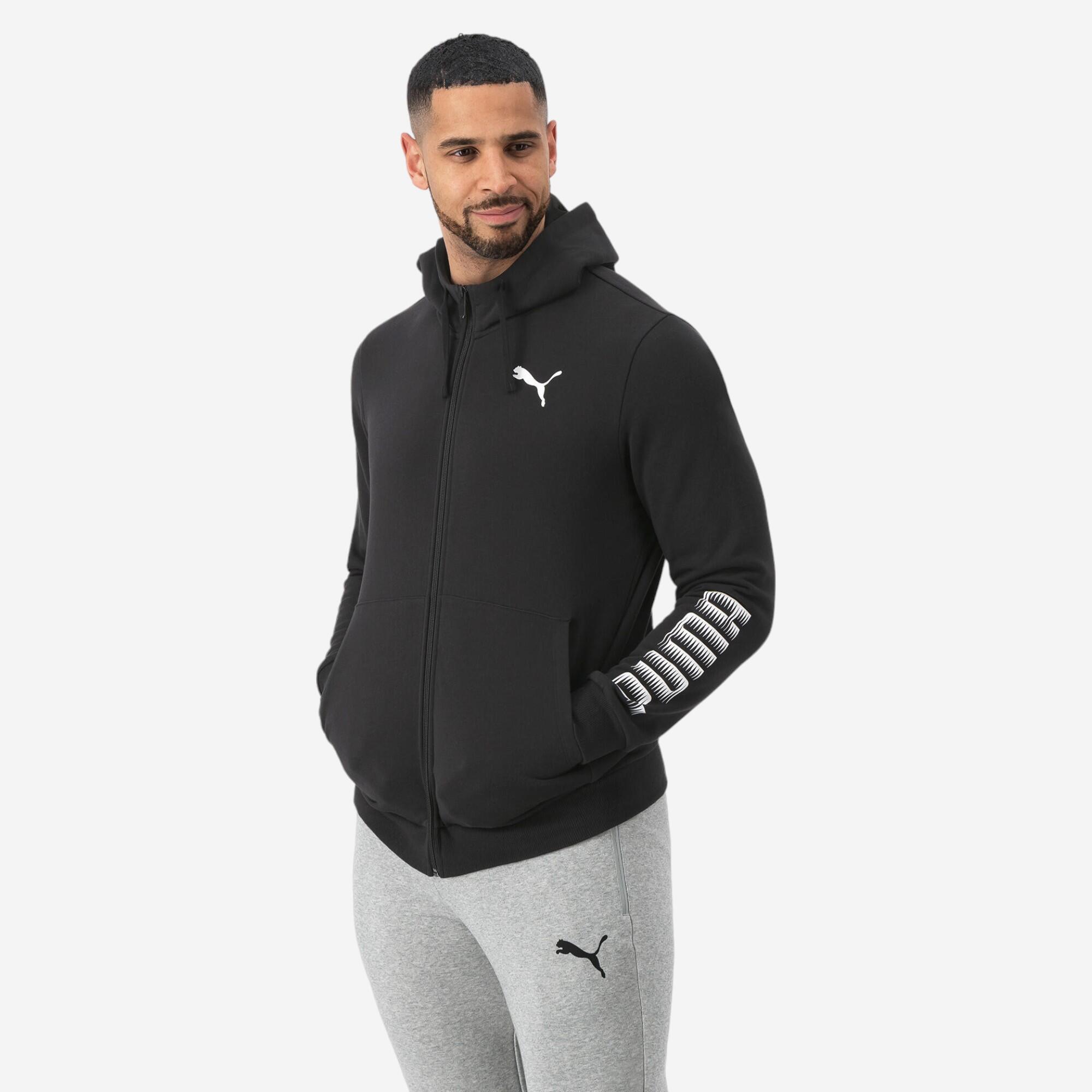 Sudadera Puma Hombre Negro Cremallera Capucha