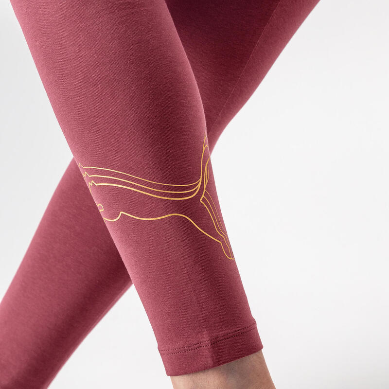 Fitness legging voor dames bordeaux