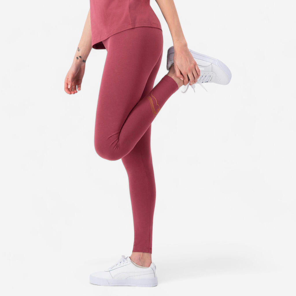 Dámske dlhé legíny na fitnes bordové