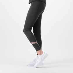 Women's Fitness High-Waisted Long Leggings - Black