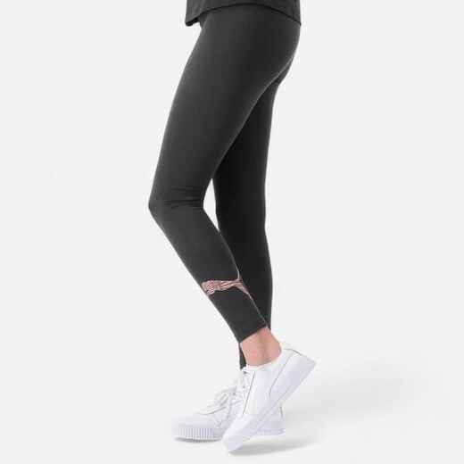 
      Women's Fitness High-Waisted Long Leggings - Black
  