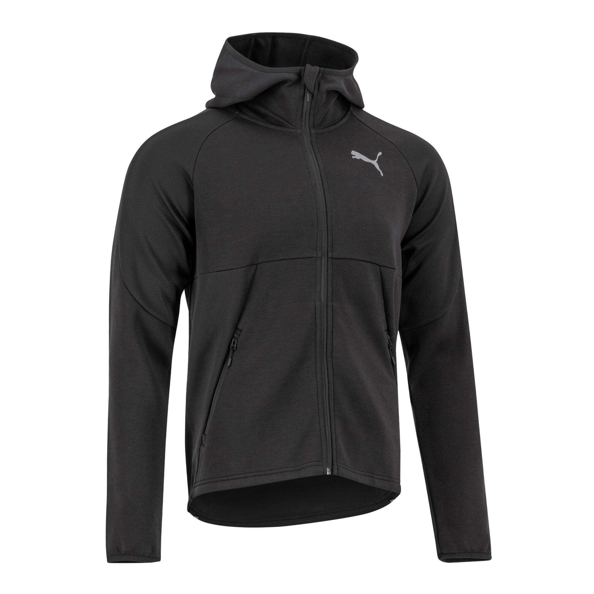 Sweatshirt com Fecho e Capuz de Fitness Homem PUMA Active Preto