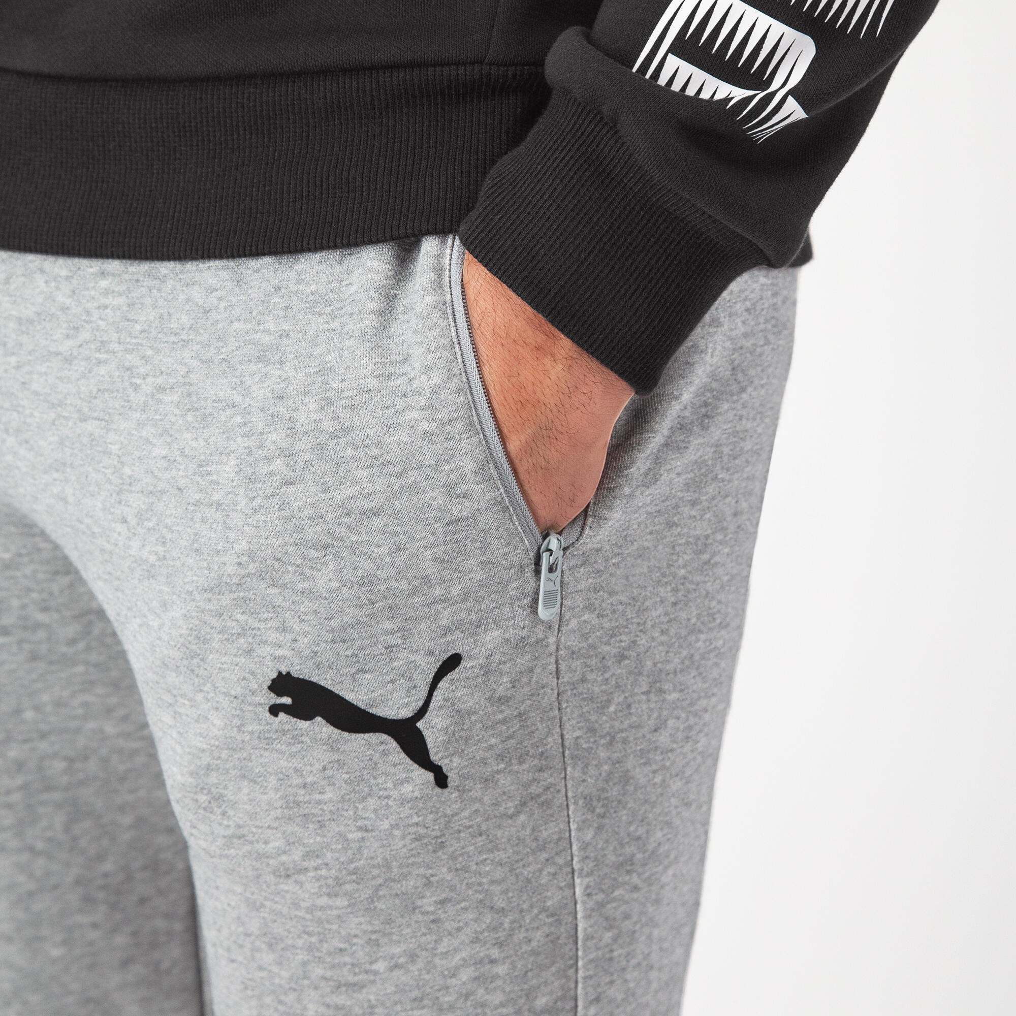 PUMA Pantaloni da jogging fitness grigi da uomo