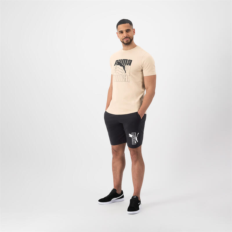 Pantalón Corto Fitness Puma Hombre Negro Algodón