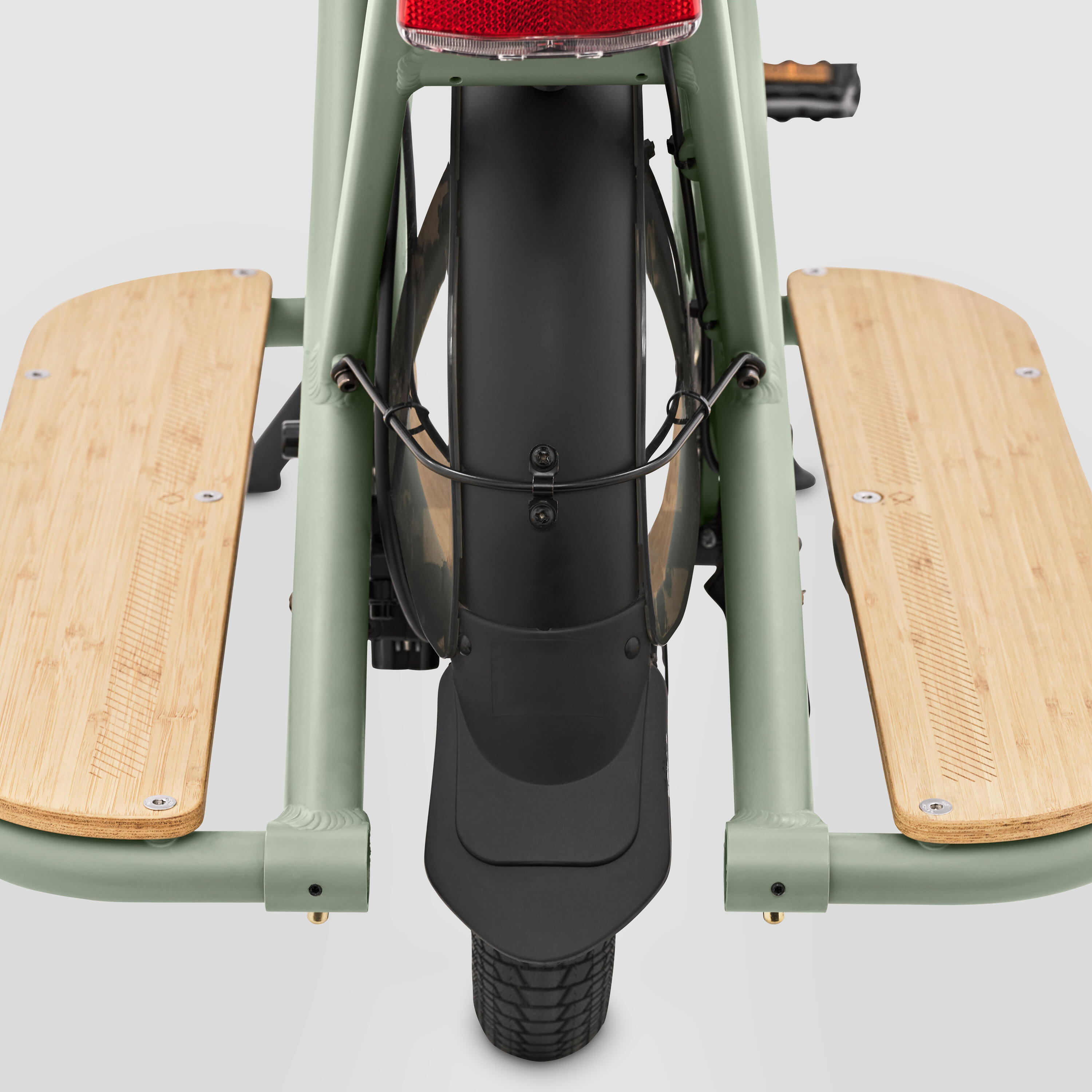 Bicicleta Elétrica de Carga Traseira Longtail R500E Verde Claro 35/36