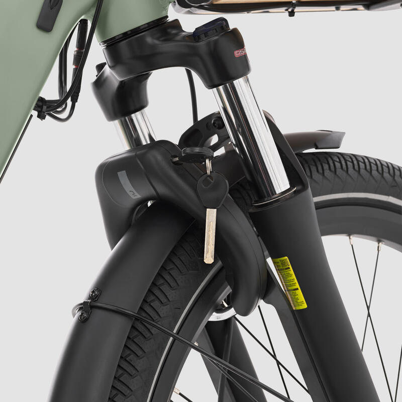 Bici cargo elettrica a pedalata assistita LONGTAIL R500E carico posteriore verde