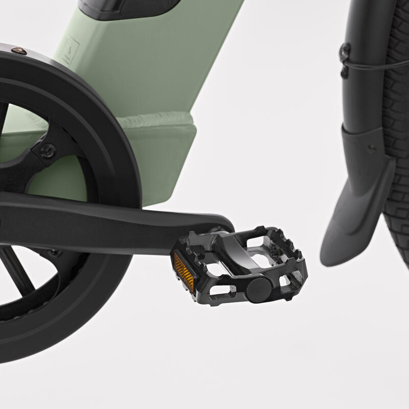 Bicicletă cargo electrică longtail încărcare spate R500E Verde deschis