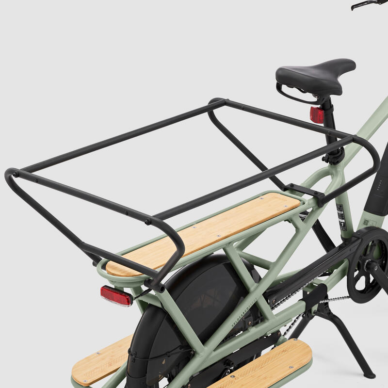 Bicicletă cargo electrică longtail încărcare spate R500E Verde deschis
