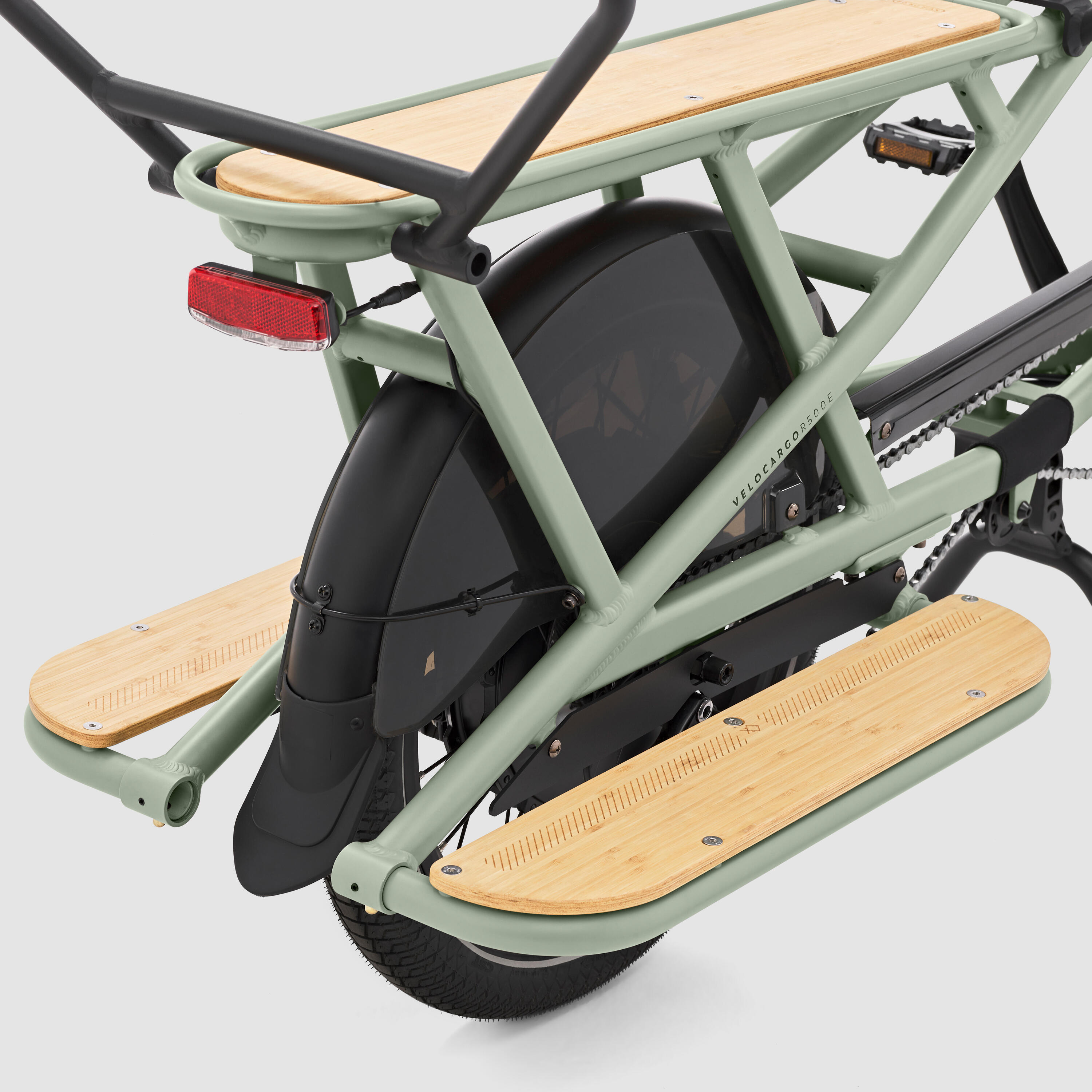 Rear Loading Electric Longtail Cargo Bike R500E - Light Green 6/22