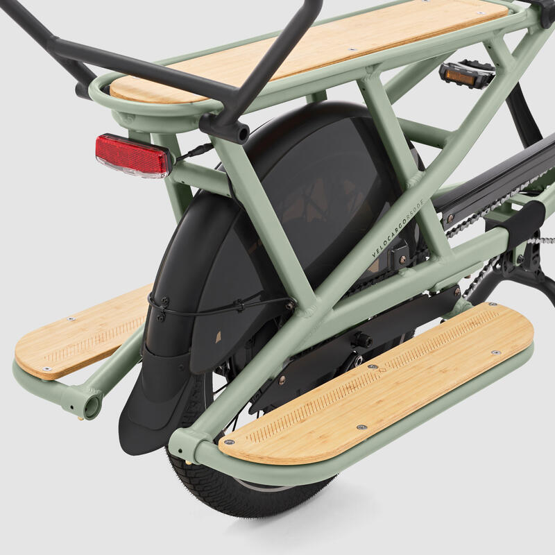 Bici cargo bike elettrica a pedalata assistita LONGTAIL R500E verde