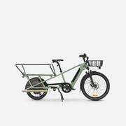 Bici cargo bike elettrica a pedalata assistita LONGTAIL R500E verde