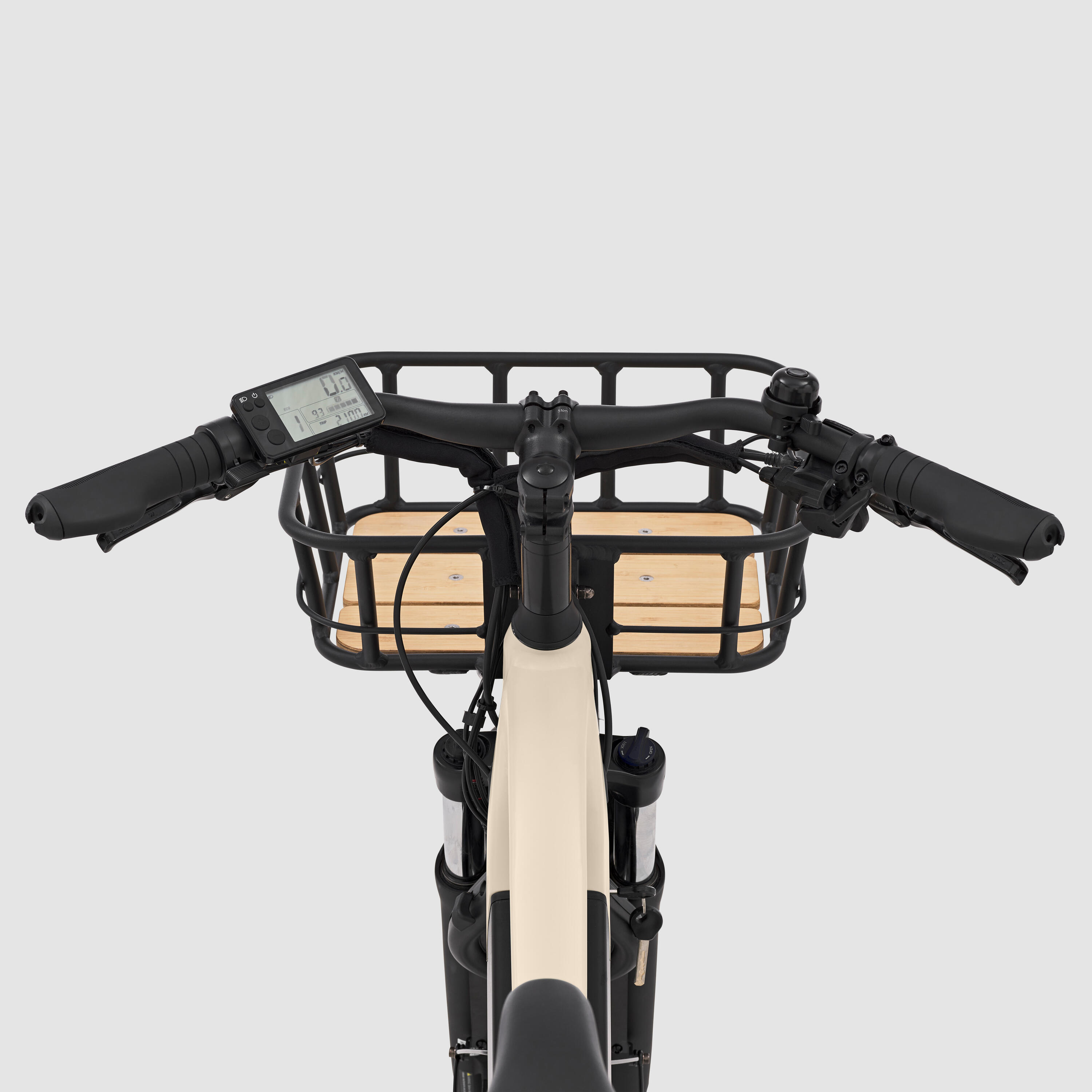 Rear Loading Electric Longtail Cargo Bike R500E - Beige 8/19