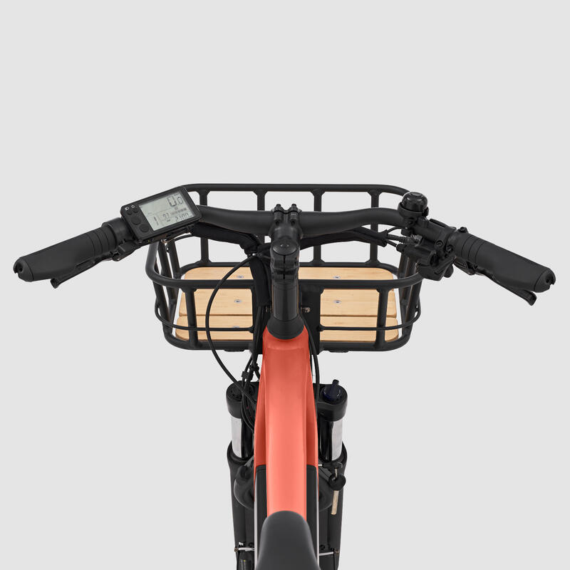 Bici cargo bike elettrica a pedalata assistita LONGTAIL R500E rossa