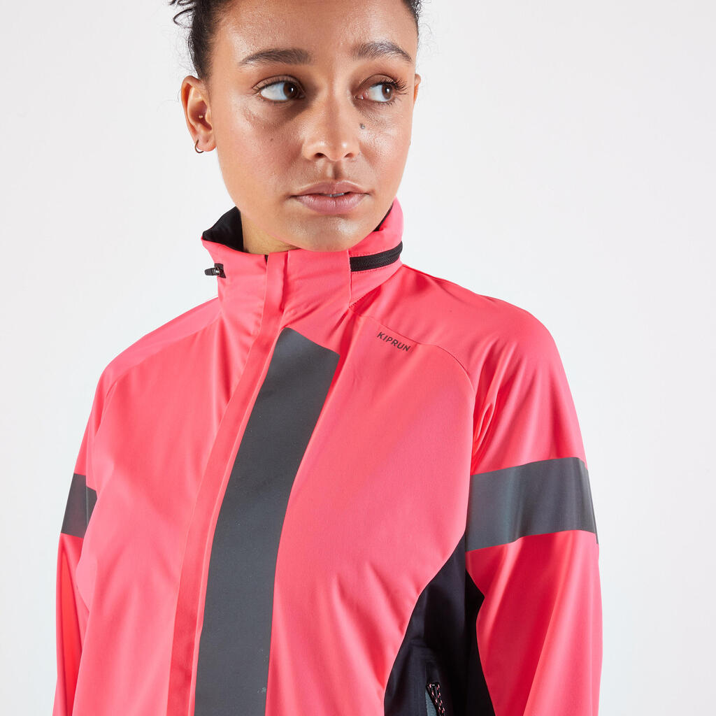 WOMEN JACKET KIPRUN WARM REGUL DAY AND NIGHT VISIBILITY PPE