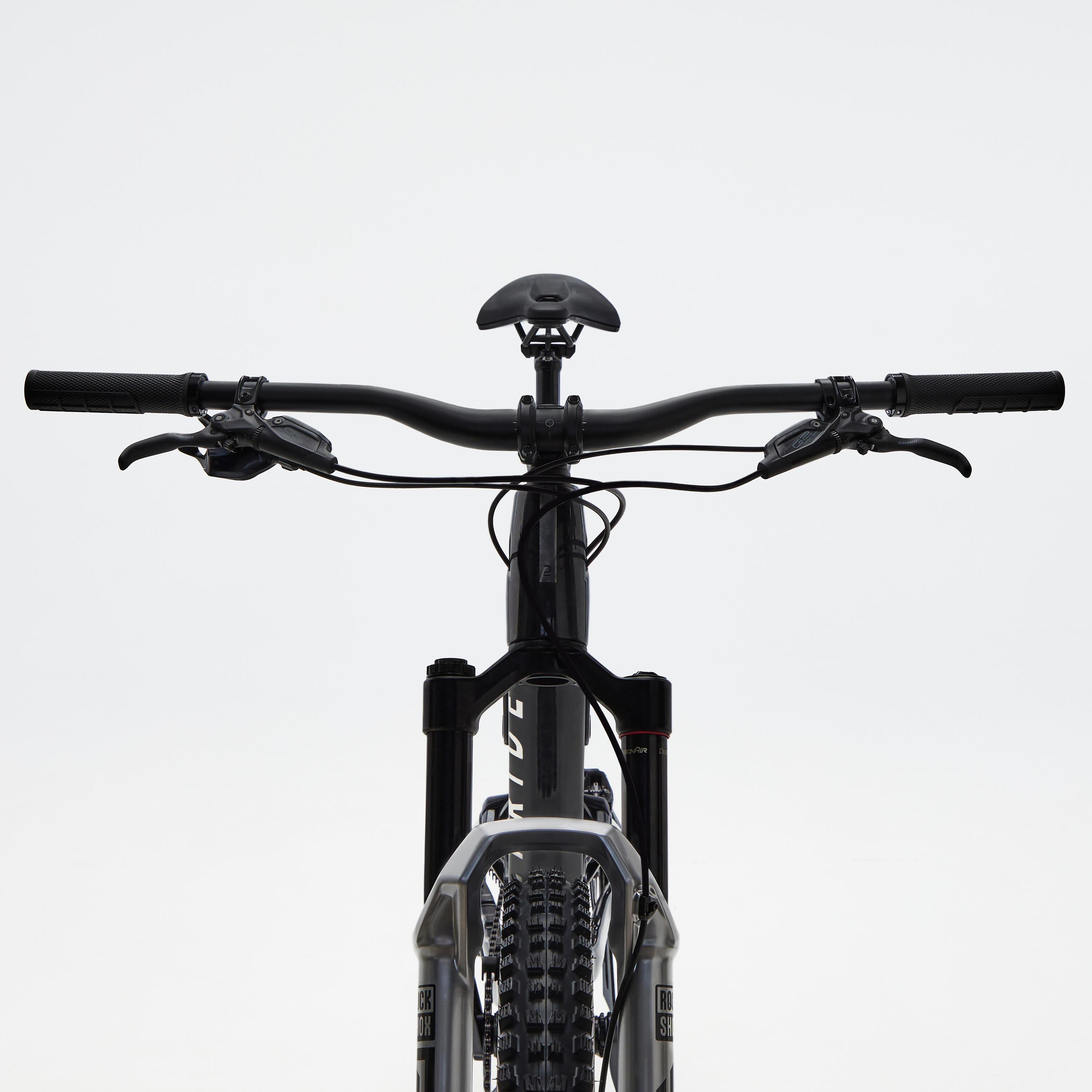 Carbon frame, adjustable suspension mountain bike, black 7/11