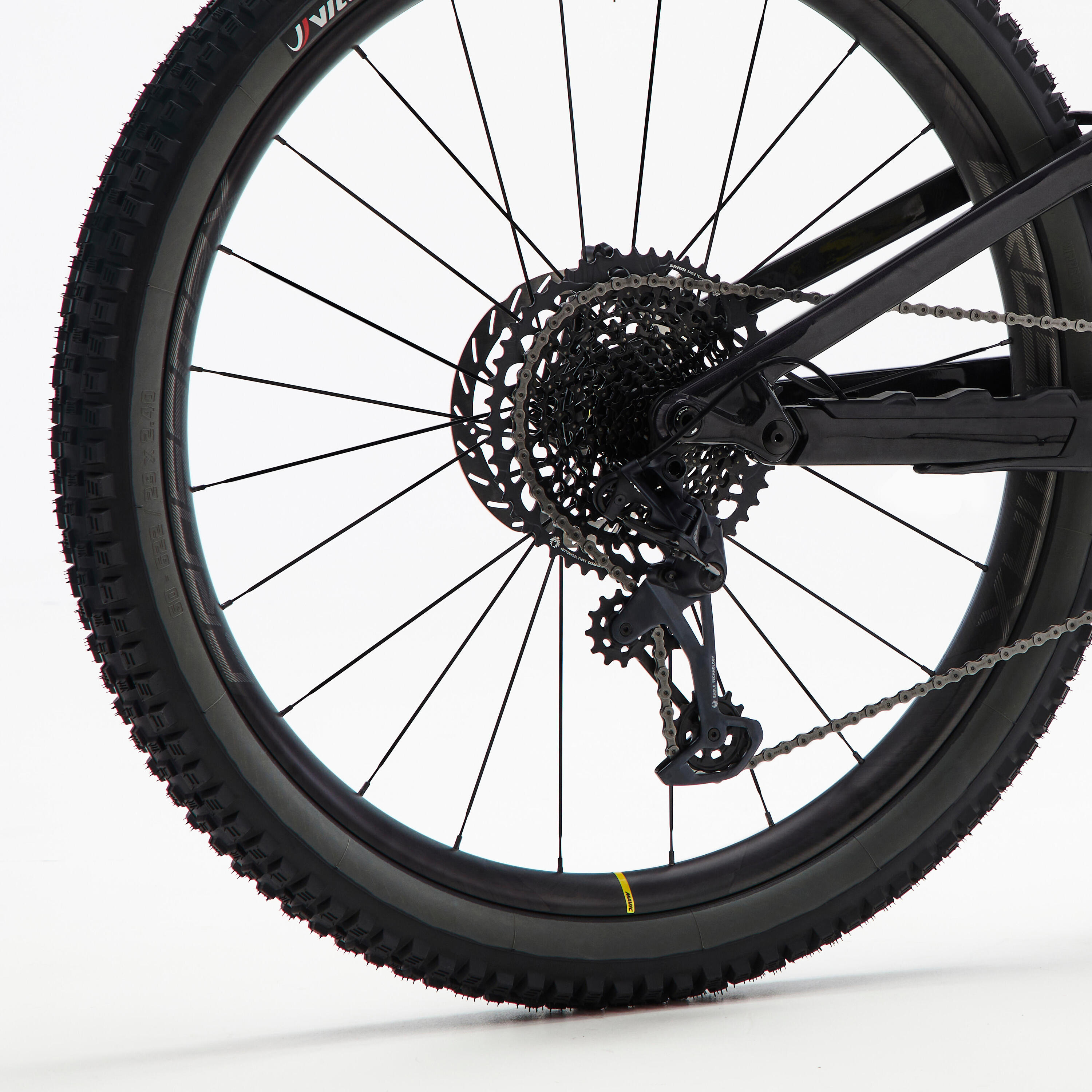 Carbon frame, adjustable suspension mountain bike, black 10/11