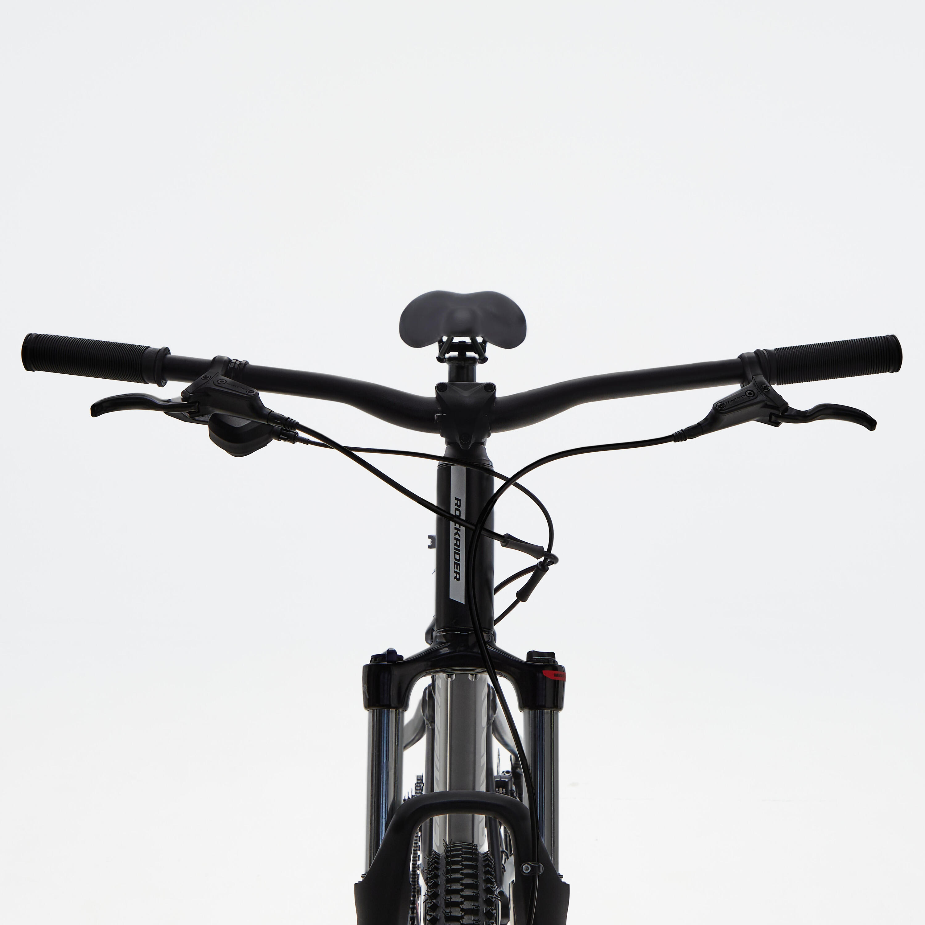 Bicicleta de montaña 27,5" doble suspensión Rockrider ST 530 S negro rojo 9/9
