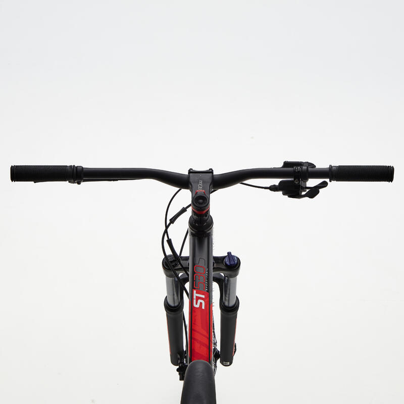Mountainbike ST 530 S 27.5" 1x9 speed rockrider/microshift zwart/rood
