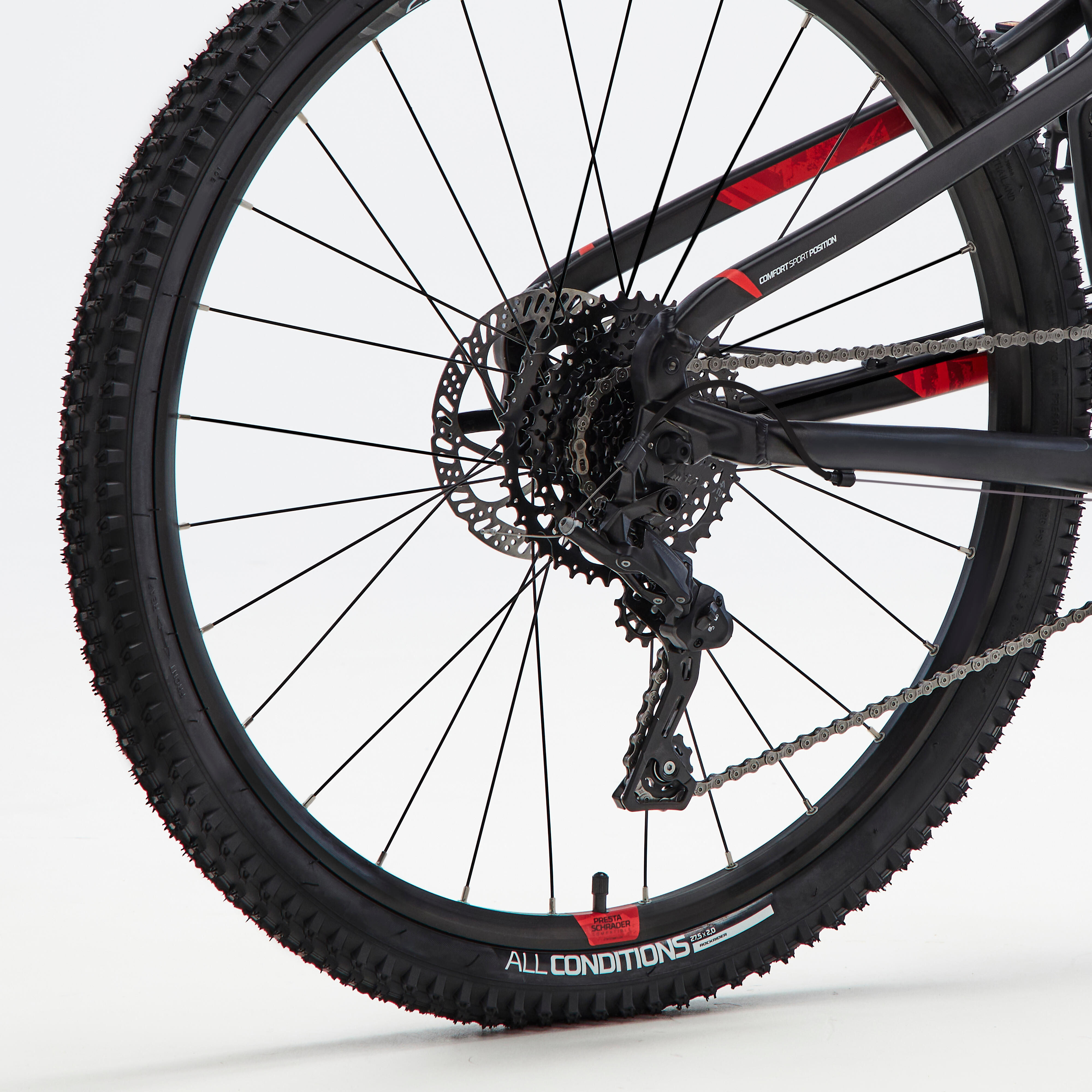 ST 530 S 27 5 Jant H.Disk Fren Siyah K rm z Da Bisikleti ROCKRIDER Decathlon