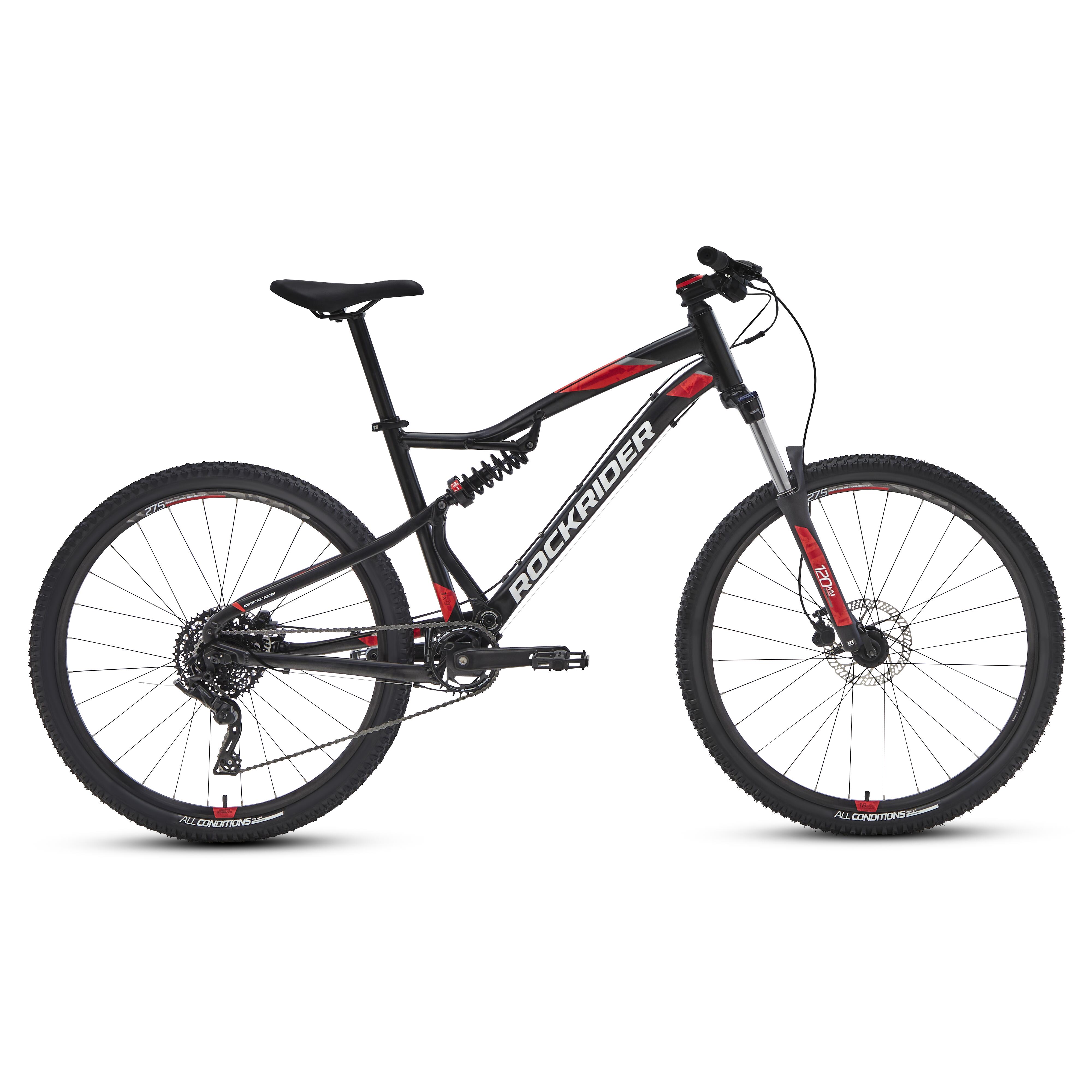 Bicicletă MTB ST 530 S 27,5″ Negru-Roșu 275"- imagine 2022