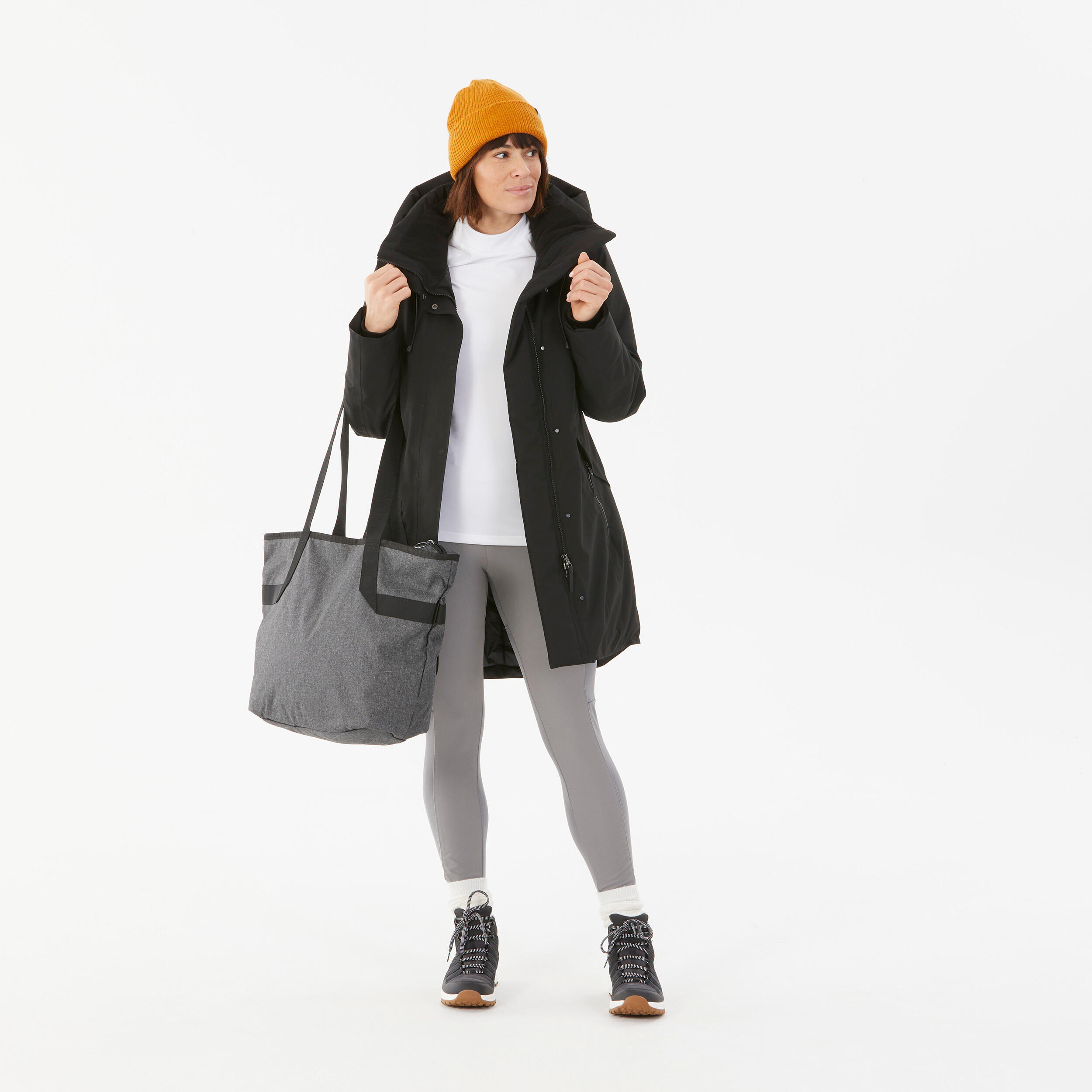 Parka de montaña y nieve impermeable Mujer Quechua NH500 4/19
