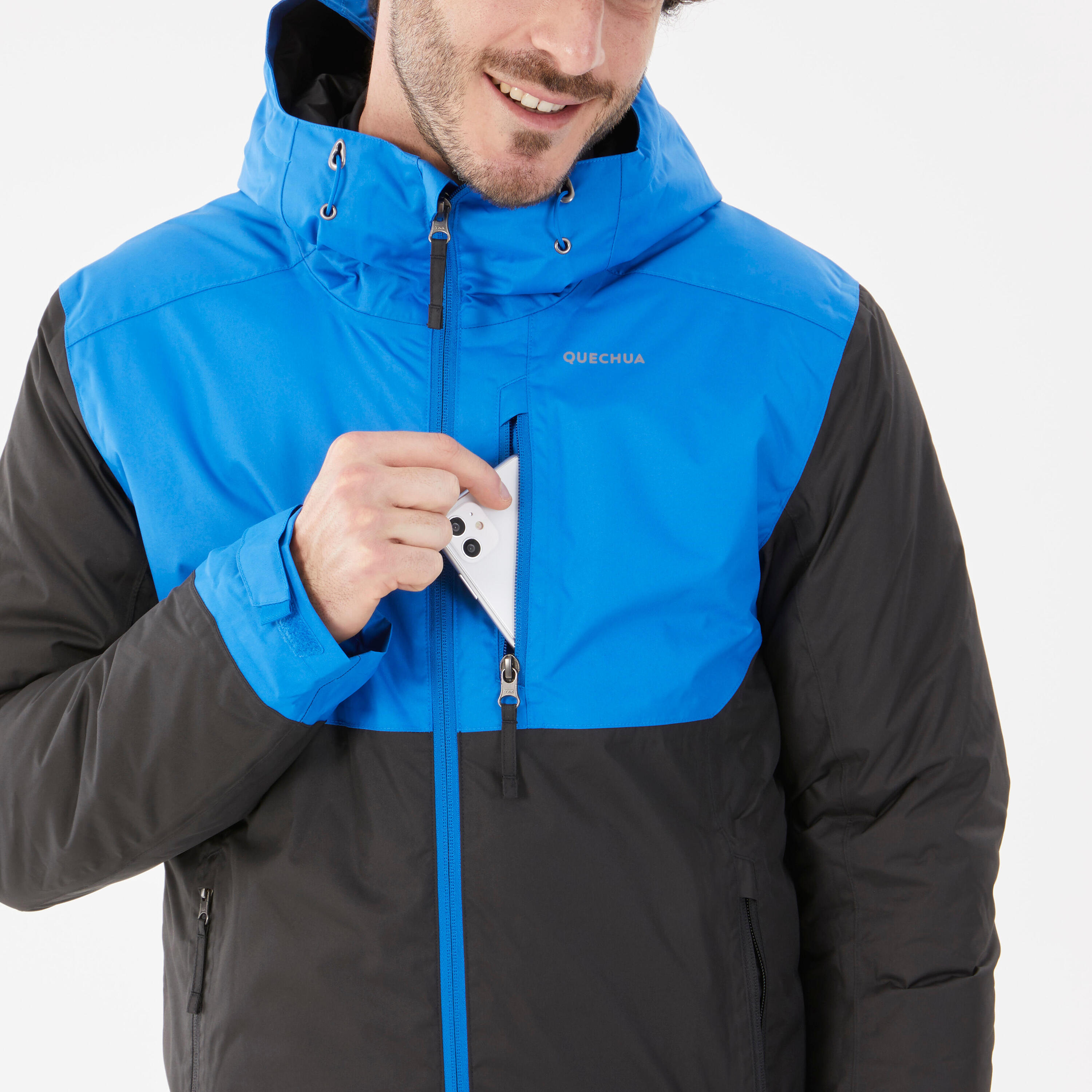 Men’s Waterproof Hiking Jacket -10°C NH500 - Blue 5/8