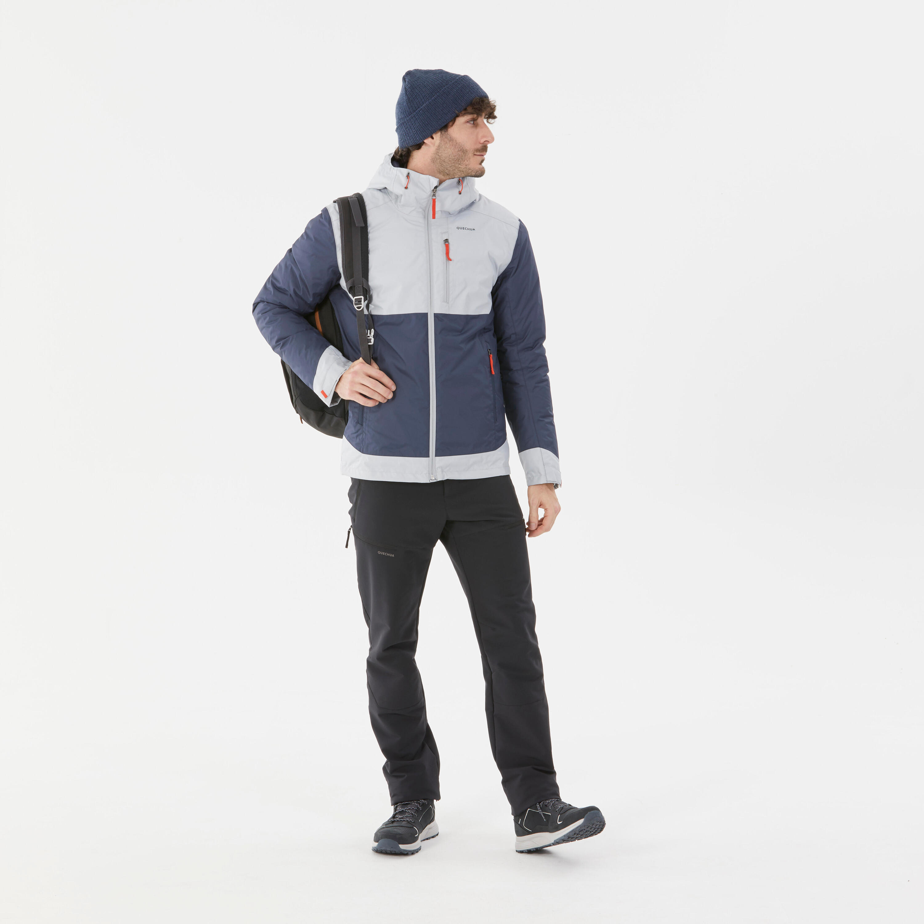 Men’s Waterproof Hiking Jacket -10°C NH500 - Grey 2/8