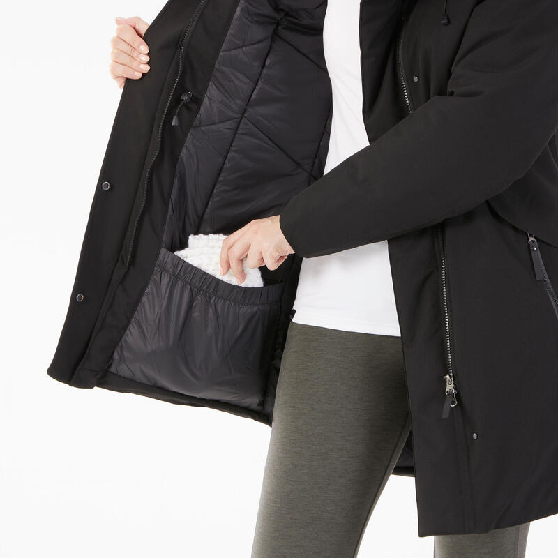 Parka de randonnée -10°C imperméable femme, NH500 noir