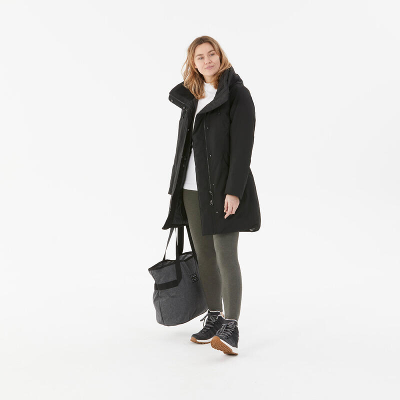 Parka de randonnée -10°C imperméable femme, NH500 noir