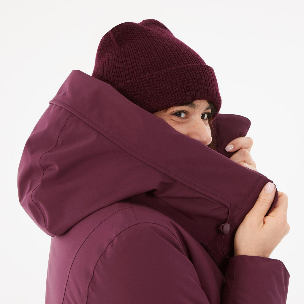 Črna ženska vodoodporna pohodniška jakna NH500 (-10 °C)