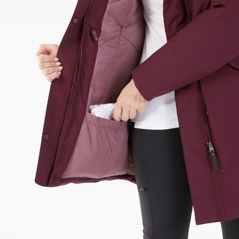 Waterdichte winterparka voor wandelen dames SH500 -10°C