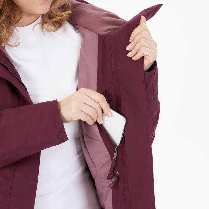 Waterdichte winterparka voor wandelen dames SH500 -10°C