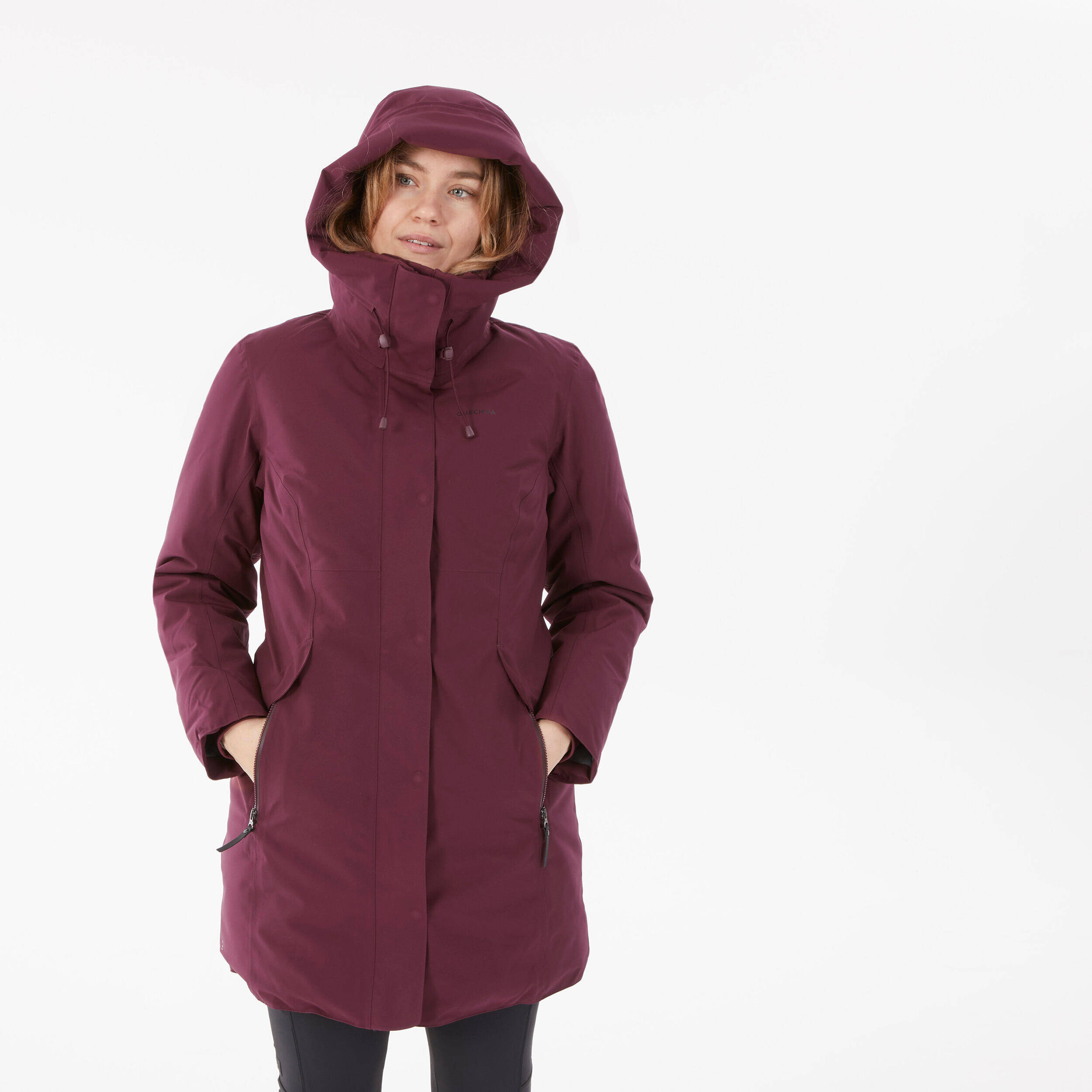 Women’s winter waterproof hiking parka - SH500 -10°C